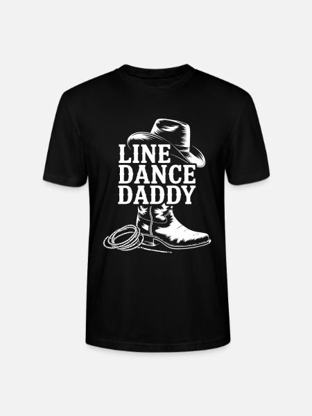 Cowboy Line Dance Daddy Motif - Stanley/Stella CRAFTER Unisex Organic T-Shirt - black