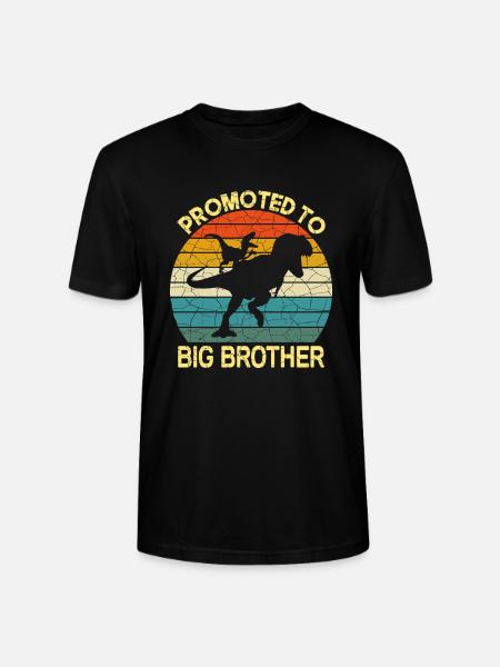Befördert zum großen Bruder Dinosaurier - Stanley/Stella Unisex Bio-T-Shirt CRAFTER - Schwarz