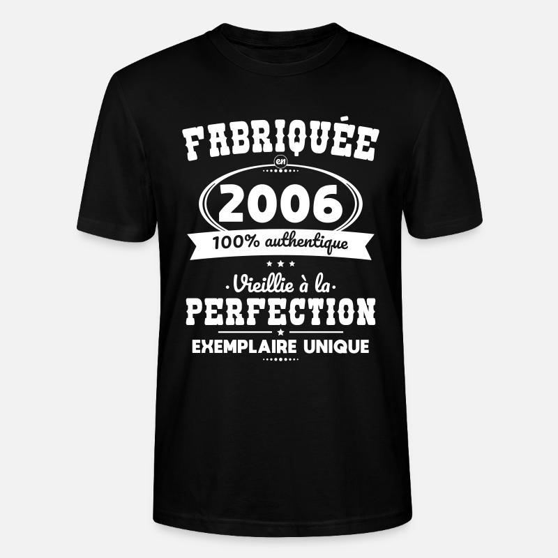 Hergestellt 2006 – Perfekt gereift - Stanley/Stella Unisex Bio-T-Shirt CRAFTER - Schwarz
