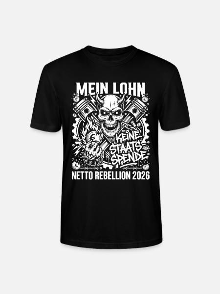 Mein Lohn Keine Staats-Spende - Stanley/Stella Unisex Bio-T-Shirt CRAFTER - Schwarz