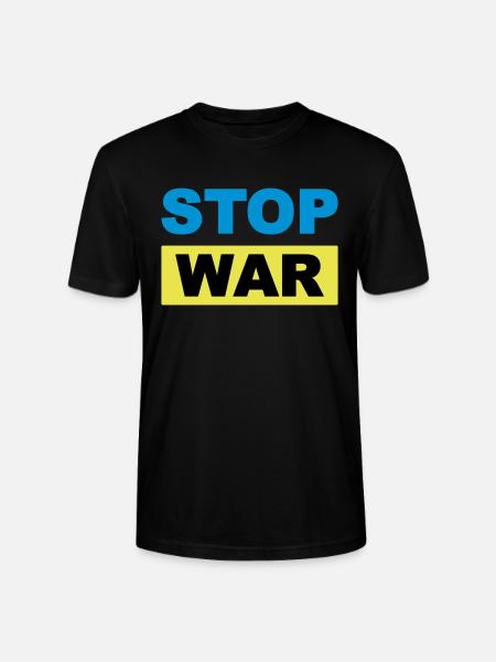 ukraine stop war - Stanley/Stella Unisex Bio-T-Shirt CRAFTER - Schwarz