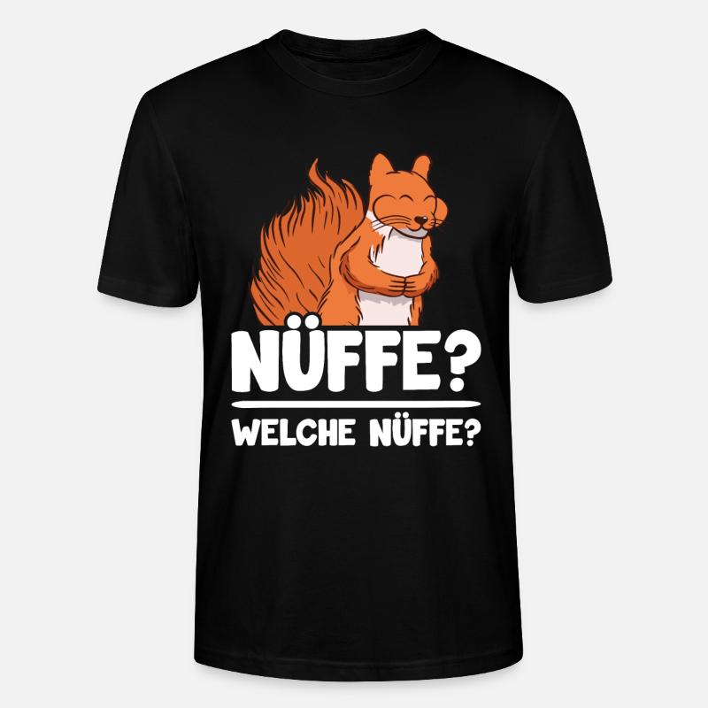 Nüffe? welche Nüffe? witziges Eichhörnchen - Stanley/Stella Unisex Bio-T-Shirt CRAFTER - Schwarz