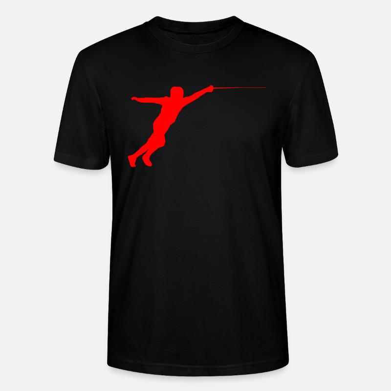 Fechten Fechter Silhouette - Stanley/Stella Unisex Bio-T-Shirt CRAFTER - Schwarz