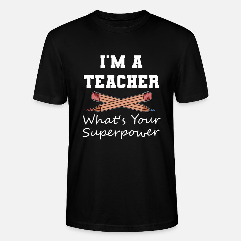 Ich bin ein Lehrer Spruch - Stanley/Stella Unisex Bio-T-Shirt CRAFTER - Schwarz
