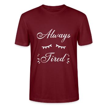 Sommeil travail - T-shirt bio CRAFTER Stanley Stella Unisexe - bordeaux - Devant - Alina (178cm) & Michal (187cm)