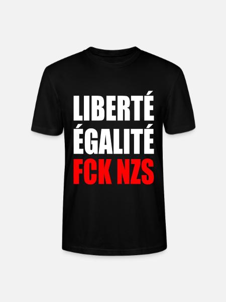 Liberté égalité fck nzs - Stanley/Stella CRAFTER Unisex Organic T-Shirt - black