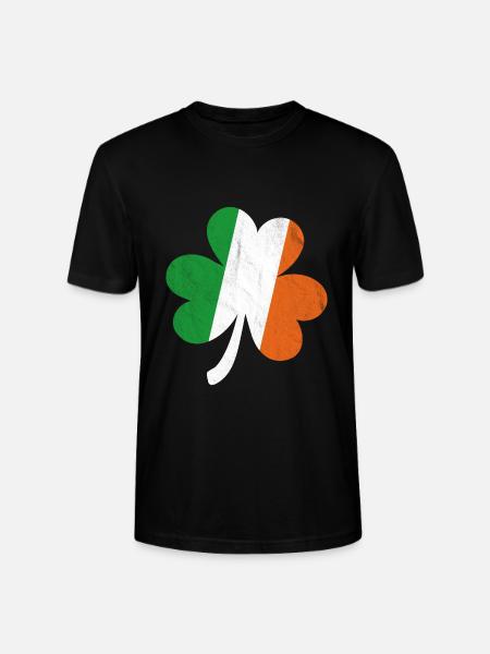 Shamrock Irish Flag - Stanley/Stella CRAFTER Unisex Organic T-Shirt - black