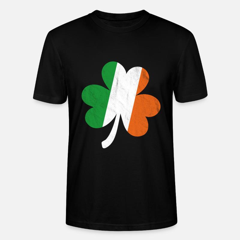 Kleeblatt Irische Flagge - Stanley/Stella Unisex Bio-T-Shirt CRAFTER - Schwarz