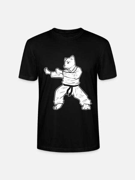 Karate Cat Self Defense - Stanley/Stella CRAFTER Unisex Organic T-Shirt - black