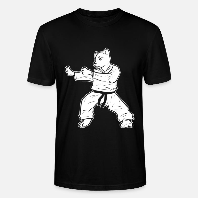 Autodéfense de Karaté Cat - T-shirt bio CRAFTER Stanley Stella Unisexe - noir