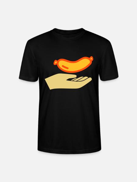 Handout sausages - Stanley/Stella CRAFTER Unisex Organic T-Shirt - black