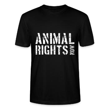 ANIMAL RIGHTS NOW - T-shirt bio CRAFTER Stanley Stella Unisexe - noir - Devant - Alina (178cm) & Michal (187cm)