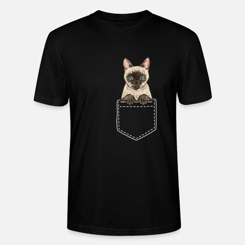 Siamkatze Katze Siamese - Stanley/Stella Unisex Bio-T-Shirt CRAFTER - Schwarz