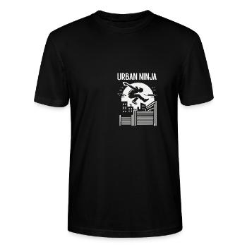 Conception de parkour Urban Ninja - T-shirt bio CRAFTER Stanley Stella Unisexe - noir - Devant - Alina (178cm) & Michal (187cm)