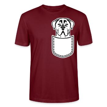 Cane Corso - Stanley/Stella Unisex Bio-T-Shirt CRAFTER - Burgunderrot - Vorne - Alina (178cm) & Michal (187cm)