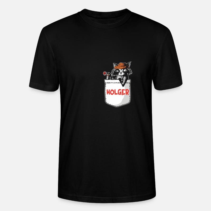 Raton laveur Holger - T-shirt bio CRAFTER Stanley Stella Unisexe - noir