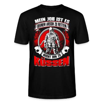 Arsch retten - Stanley/Stella Unisex Bio-T-Shirt CRAFTER - Schwarz - Vorne - Alina (178cm) & Michal (187cm)