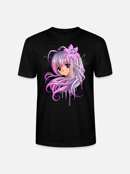 Nettes Anime Girl - Stanley/Stella Unisex Bio-T-Shirt CRAFTER - Schwarz