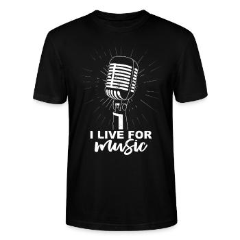 Singer - Stanley/Stella CRAFTER Unisex Organic T-Shirt - black - Front - Alina (178cm) & Michal (187cm)