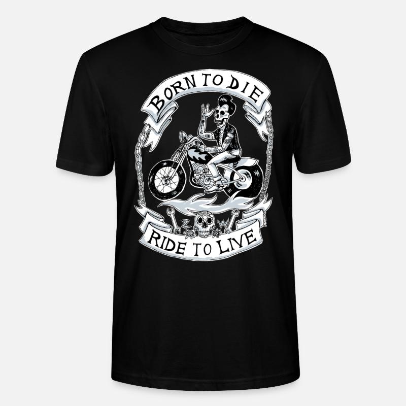borntoride - Stanley/Stella CRAFTER Unisex Organic T-Shirt - black