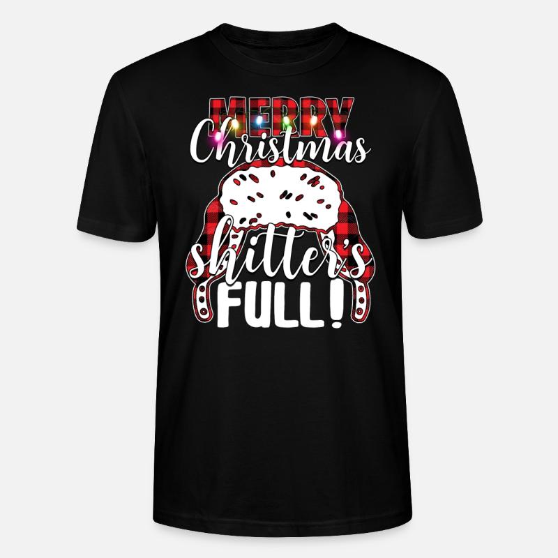 Joyeux Noël Shitter’s Full - T-shirt bio CRAFTER Stanley Stella Unisexe - noir