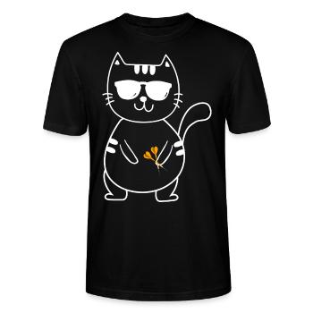 Dart Darter Dartsport - Stanley/Stella Unisex Bio-T-Shirt CRAFTER - Schwarz - Vorne - Alina (178cm) & Michal (187cm)