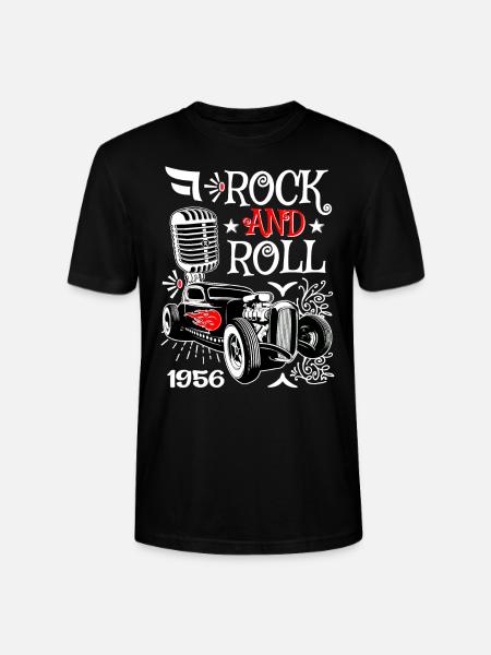 Rockabilly Hot Rod Vintage 50s Rockers Cars - Stanley/Stella CRAFTER Unisex Organic T-Shirt - black