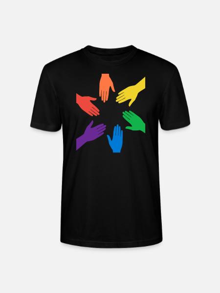 Rainbow - Stanley/Stella CRAFTER Unisex Organic T-Shirt - black