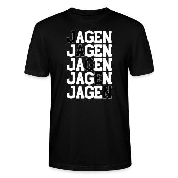 Jagen Jagd Jäger - Stanley/Stella Unisex Bio-T-Shirt CRAFTER - Schwarz - Vorne - Alina (178cm) & Michal (187cm)