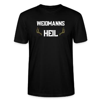 Weidmanns Heil Jäger - Stanley/Stella Unisex Bio-T-Shirt CRAFTER - Schwarz - Vorne - Alina (178cm) & Michal (187cm)