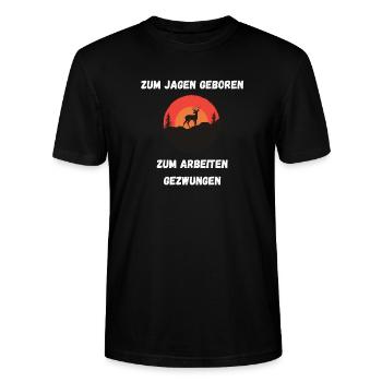 Jagen Jagd Jäger - Stanley/Stella Unisex Bio-T-Shirt CRAFTER - Schwarz - Vorne - Alina (178cm) & Michal (187cm)