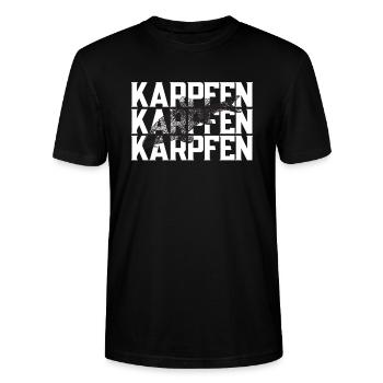Karpfen Angel Angeln - Stanley/Stella Unisex Bio-T-Shirt CRAFTER - Schwarz - Vorne - Alina (178cm) & Michal (187cm)