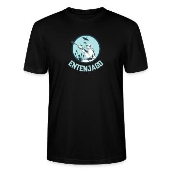 Entenjagd Jagen Jagd - Stanley/Stella Unisex Bio-T-Shirt CRAFTER - Schwarz - Vorne - Alina (178cm) & Michal (187cm)