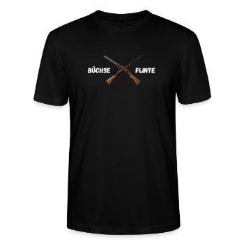 Jagen Büchse Flinte - Stanley/Stella Unisex Bio-T-Shirt CRAFTER - Schwarz - Vorne - Alina (178cm) & Michal (187cm)