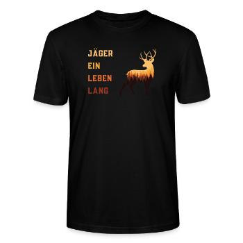 Jäger Leben Jagd - Stanley/Stella Unisex Bio-T-Shirt CRAFTER - Schwarz - Vorne - Alina (178cm) & Michal (187cm)