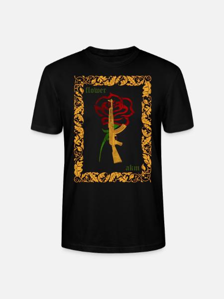 flower akm - T-shirt bio CRAFTER Stanley Stella Unisexe - noir