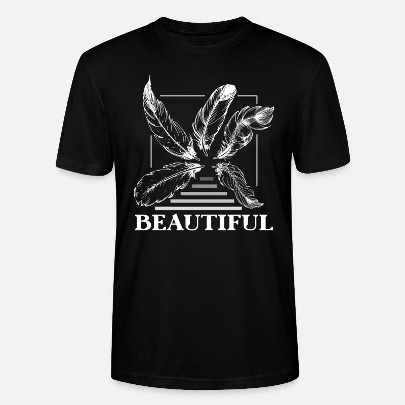 Federn - Stanley/Stella Unisex Bio-T-Shirt CRAFTER - Schwarz