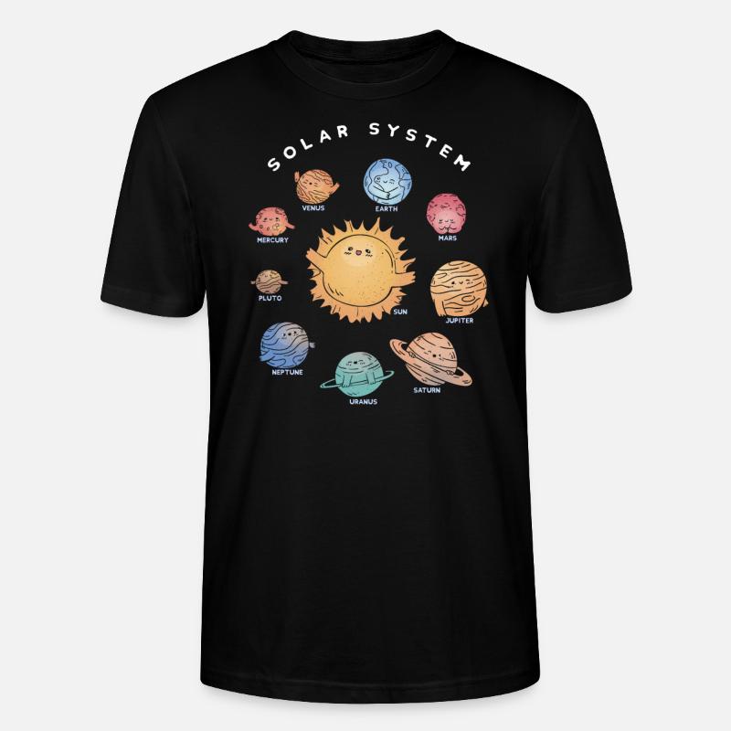 Unser Solarsystem - Universum - Stanley/Stella Unisex Bio-T-Shirt CRAFTER - Schwarz
