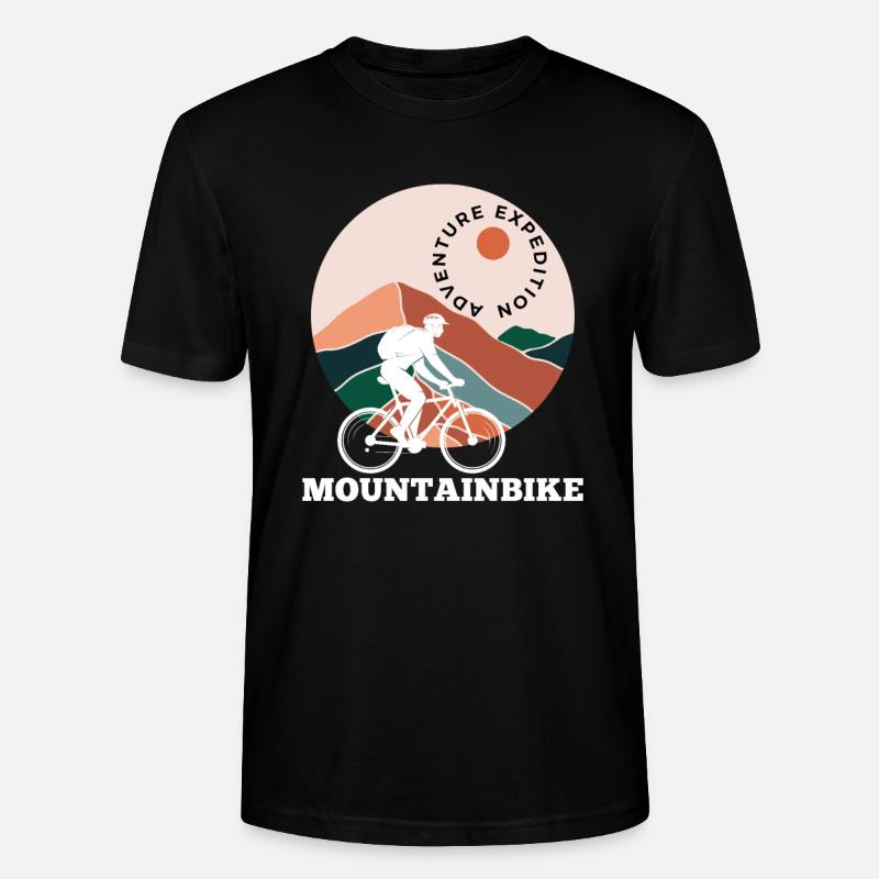 Expédition d’aventure en VTT - T-shirt bio CRAFTER Stanley Stella Unisexe - noir