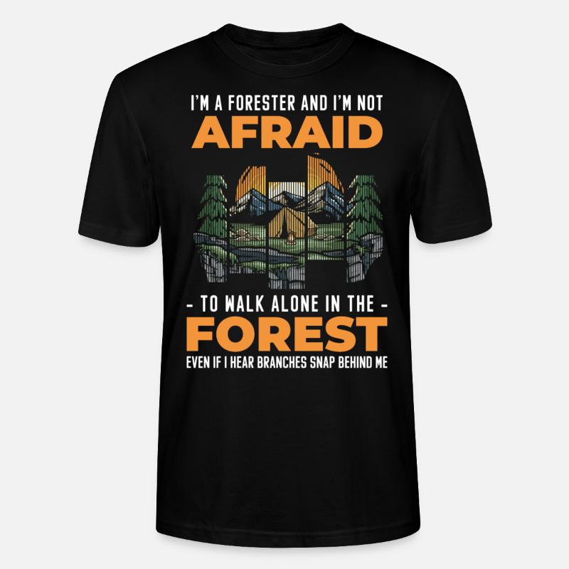 Wald Wild Jäger - Stanley/Stella Unisex Bio-T-Shirt CRAFTER - Schwarz