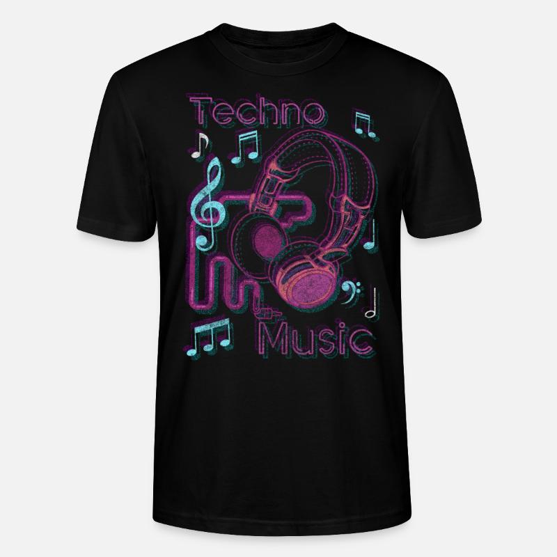 Rave Dj Tanzen Kopfhörer - Stanley/Stella Unisex Bio-T-Shirt CRAFTER - Schwarz