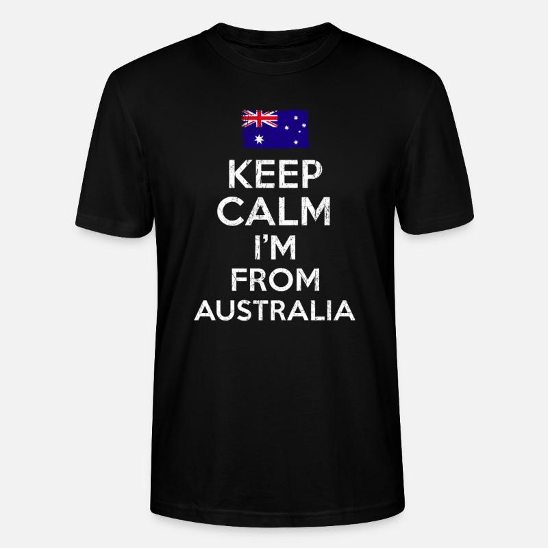 Australia Keep Calm - Stanley/Stella Unisex Bio-T-Shirt CRAFTER - Schwarz