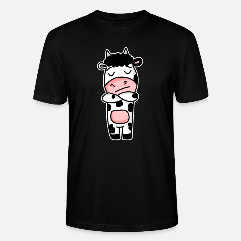 Kuh - Stanley/Stella Unisex Bio-T-Shirt CRAFTER - Schwarz