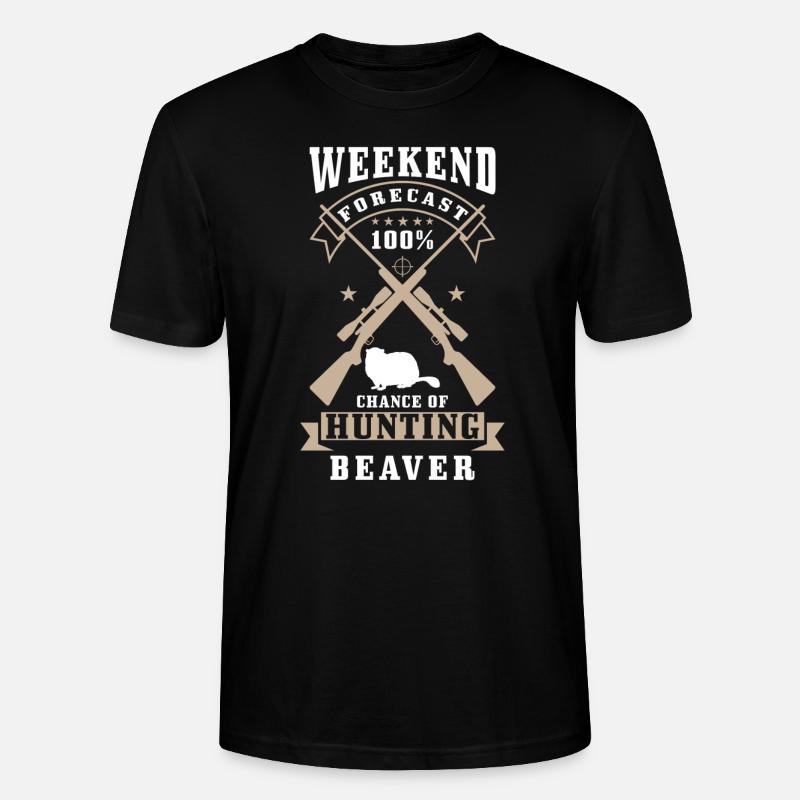 Bieber Jäger disant - T-shirt bio CRAFTER Stanley Stella Unisexe - noir
