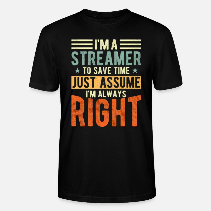Streamer - Stanley/Stella Unisex Bio-T-Shirt CRAFTER - Schwarz