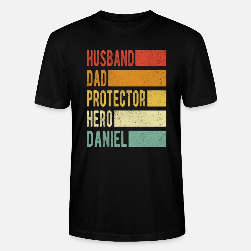 Daniel Name Papa Geschenk - Stanley/Stella Unisex Bio-T-Shirt CRAFTER - Schwarz