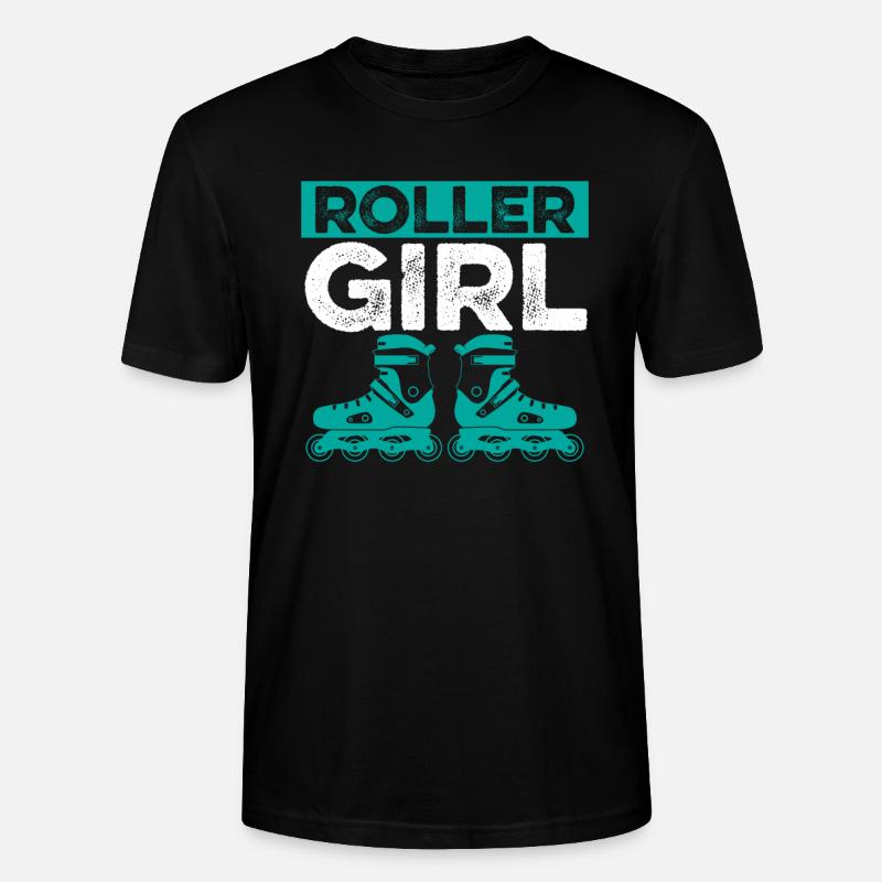 roller girl inline skate - Stanley/Stella Unisex Bio-T-Shirt CRAFTER - Schwarz