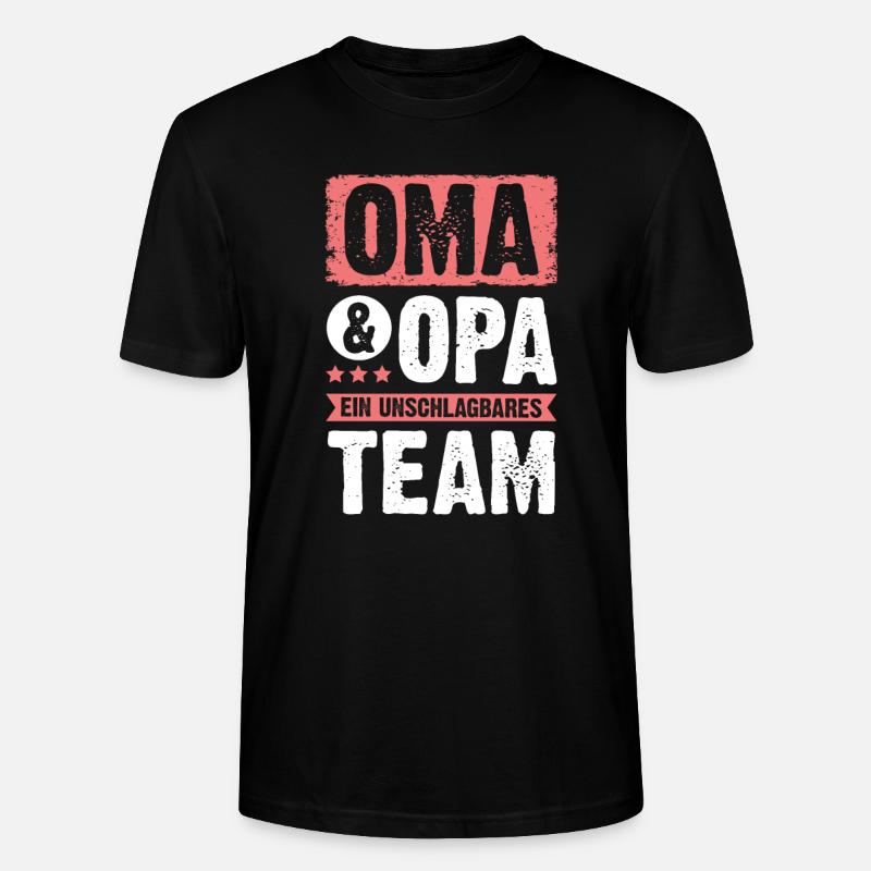 oma und opa team - Stanley/Stella Unisex Bio-T-Shirt CRAFTER - Schwarz