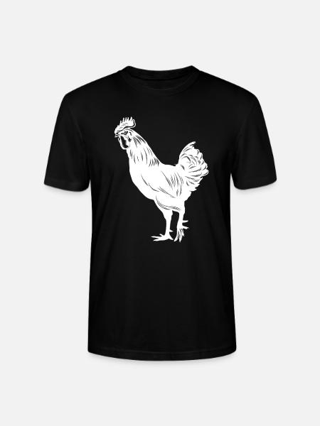 Huhn Chicken - Stanley/Stella CRAFTER Unisex Organic T-Shirt - black