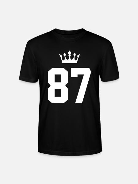 87 Couronne numérique - T-shirt bio CRAFTER Stanley Stella Unisexe - noir